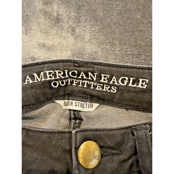 AMERICAN EAGLE Jeans Women’s Size 8 Black Hi Rise Jegging Super Stretch Denim - Picture 10 of 16